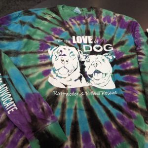 Black Purple Green Teal Long sleeve, tie dye